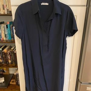Vince knee length button up collared dress